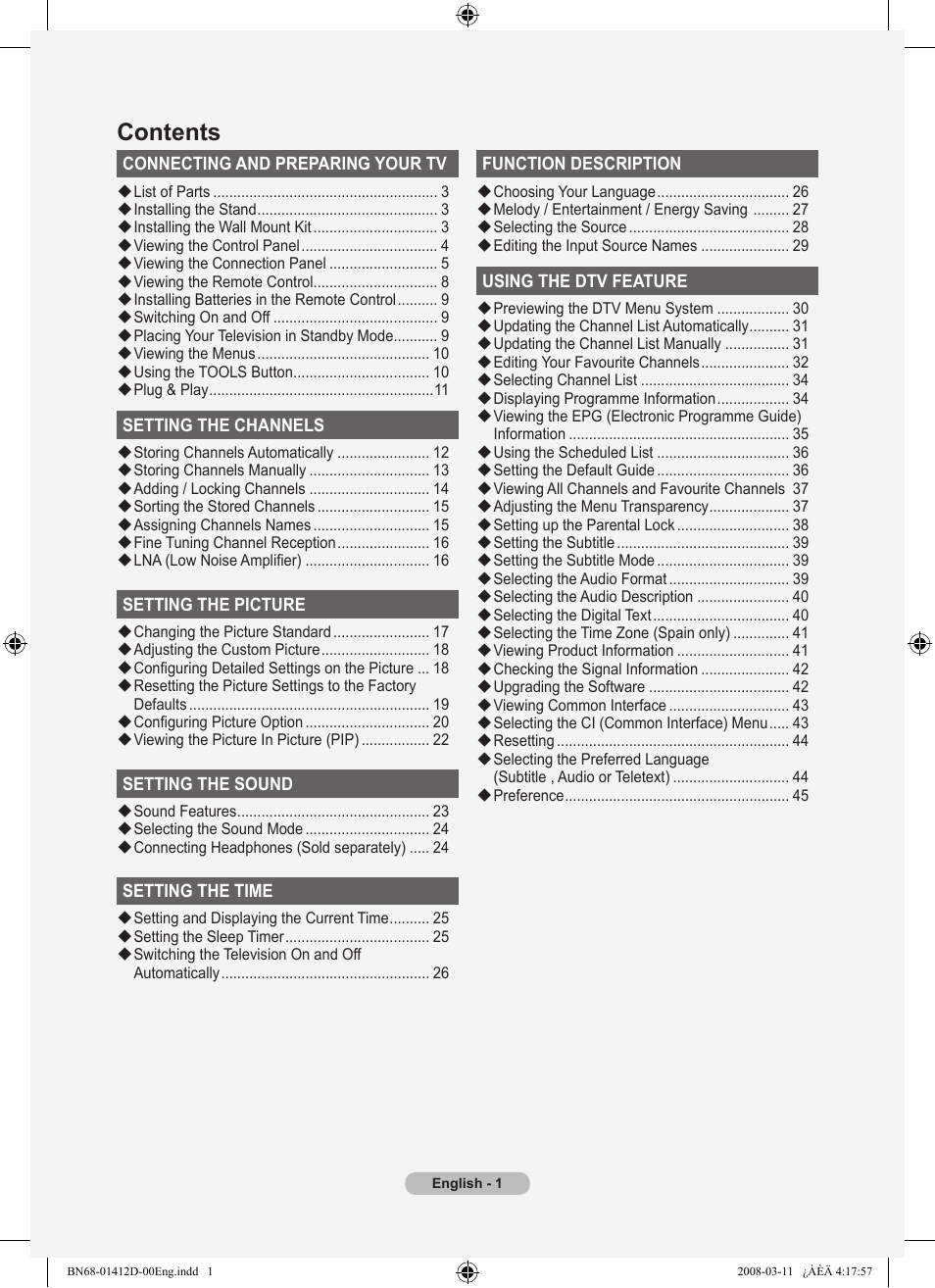 Samsung BN68-01412D-00 User Manual | Page 3 / 72