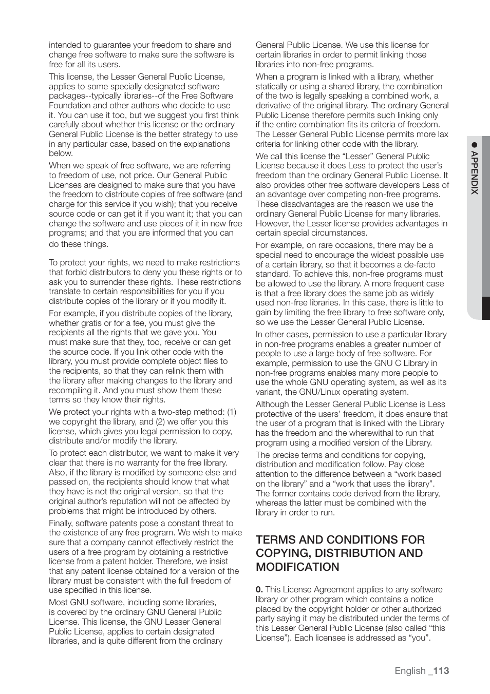 Samsung SHR-7160 User Manual | Page 113 / 120
