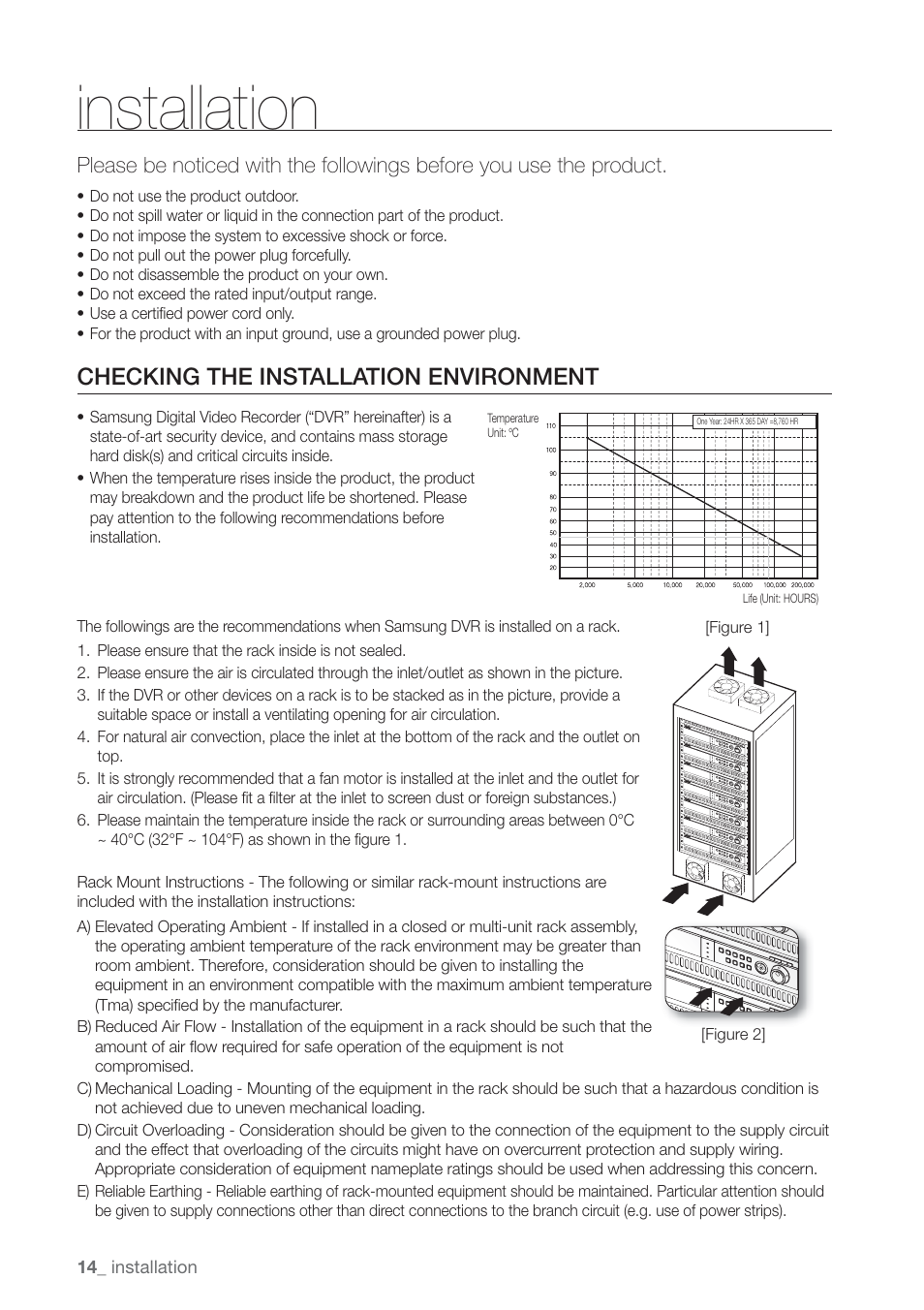 Installation, Checking the installation environment | Samsung SHR-7160 User Manual | Page 14 / 120