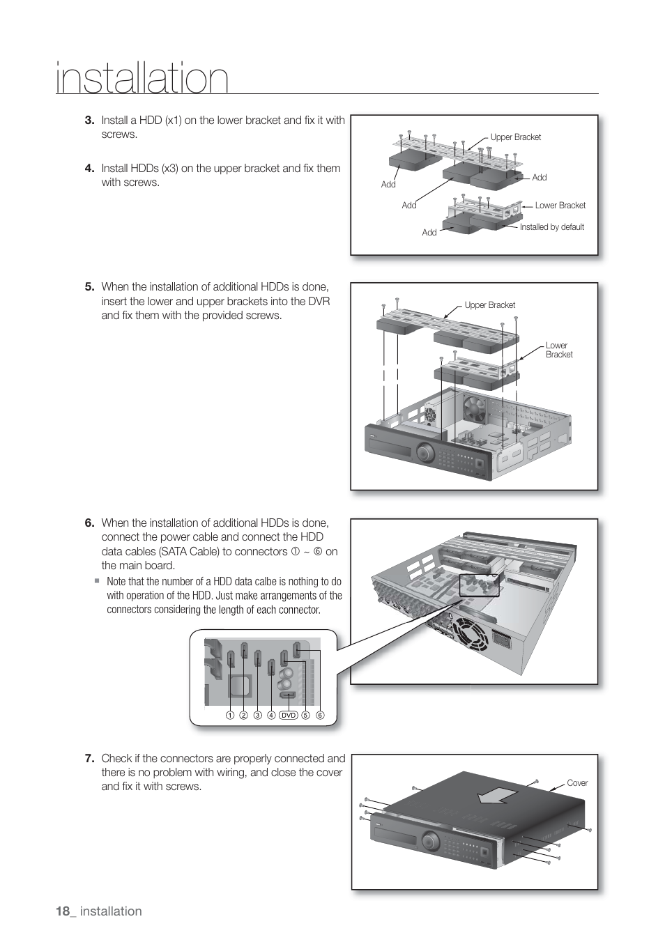 Installation | Samsung SHR-7160 User Manual | Page 18 / 120