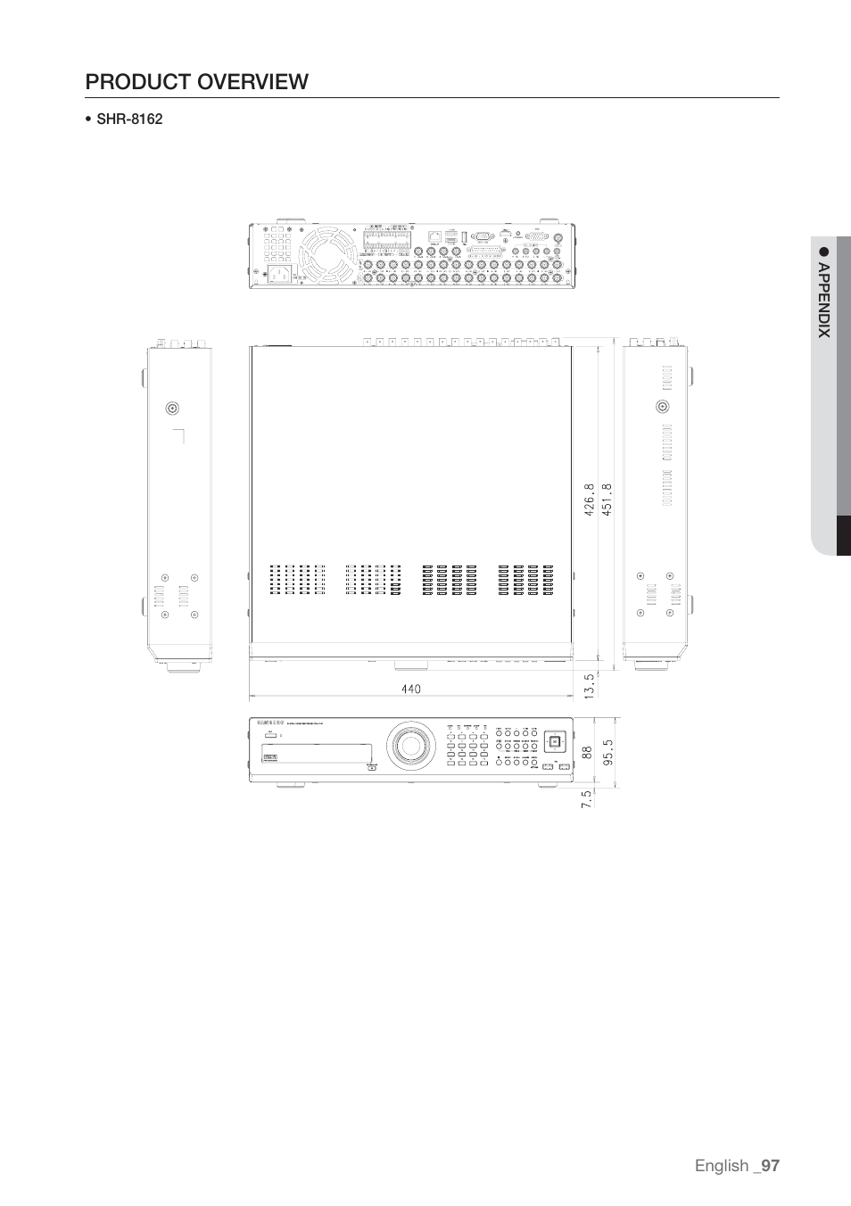Product overview | Samsung SHR-7160 User Manual | Page 97 / 120