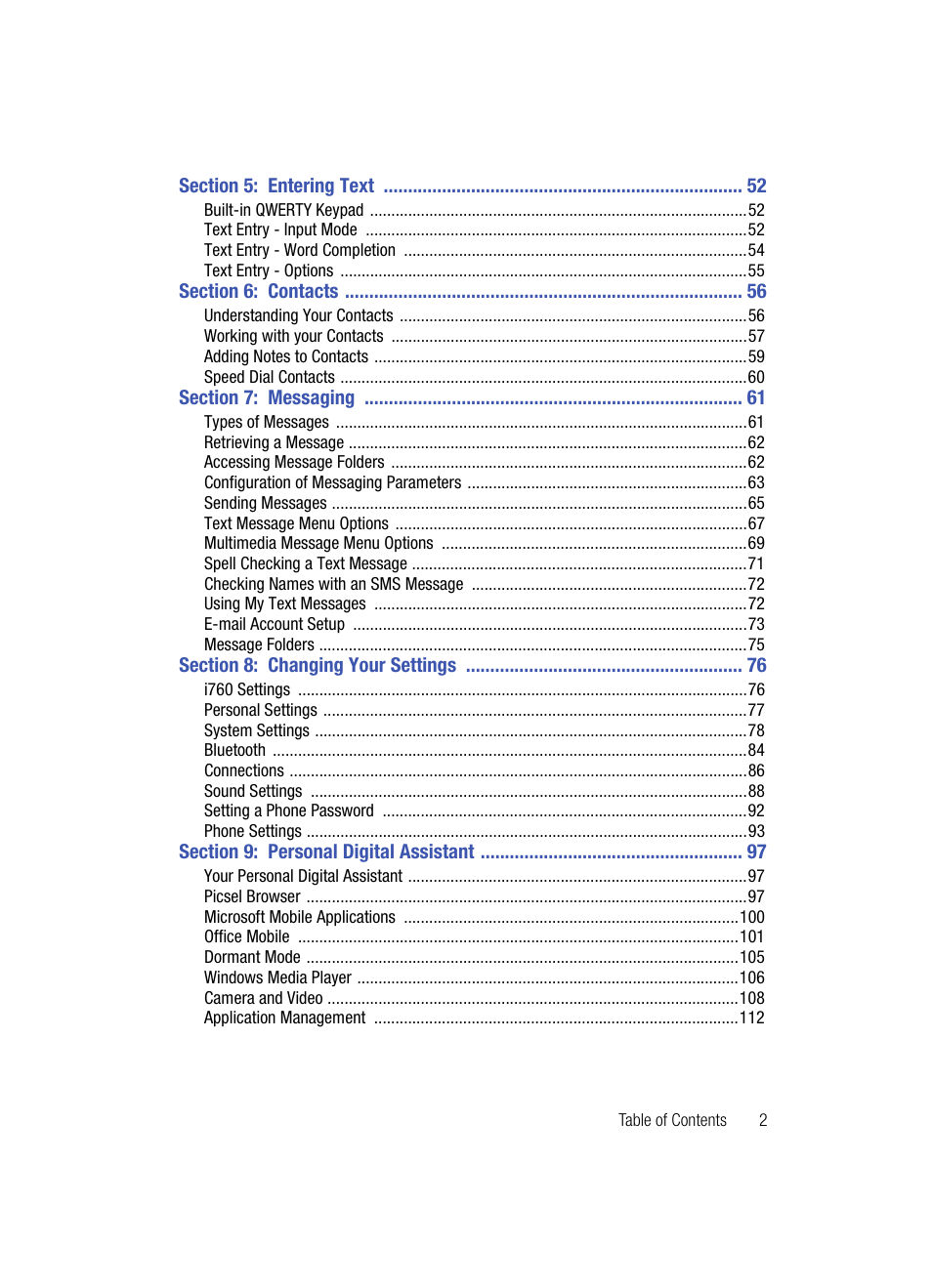 Samsung SCH-i760 User Manual | Page 5 / 191