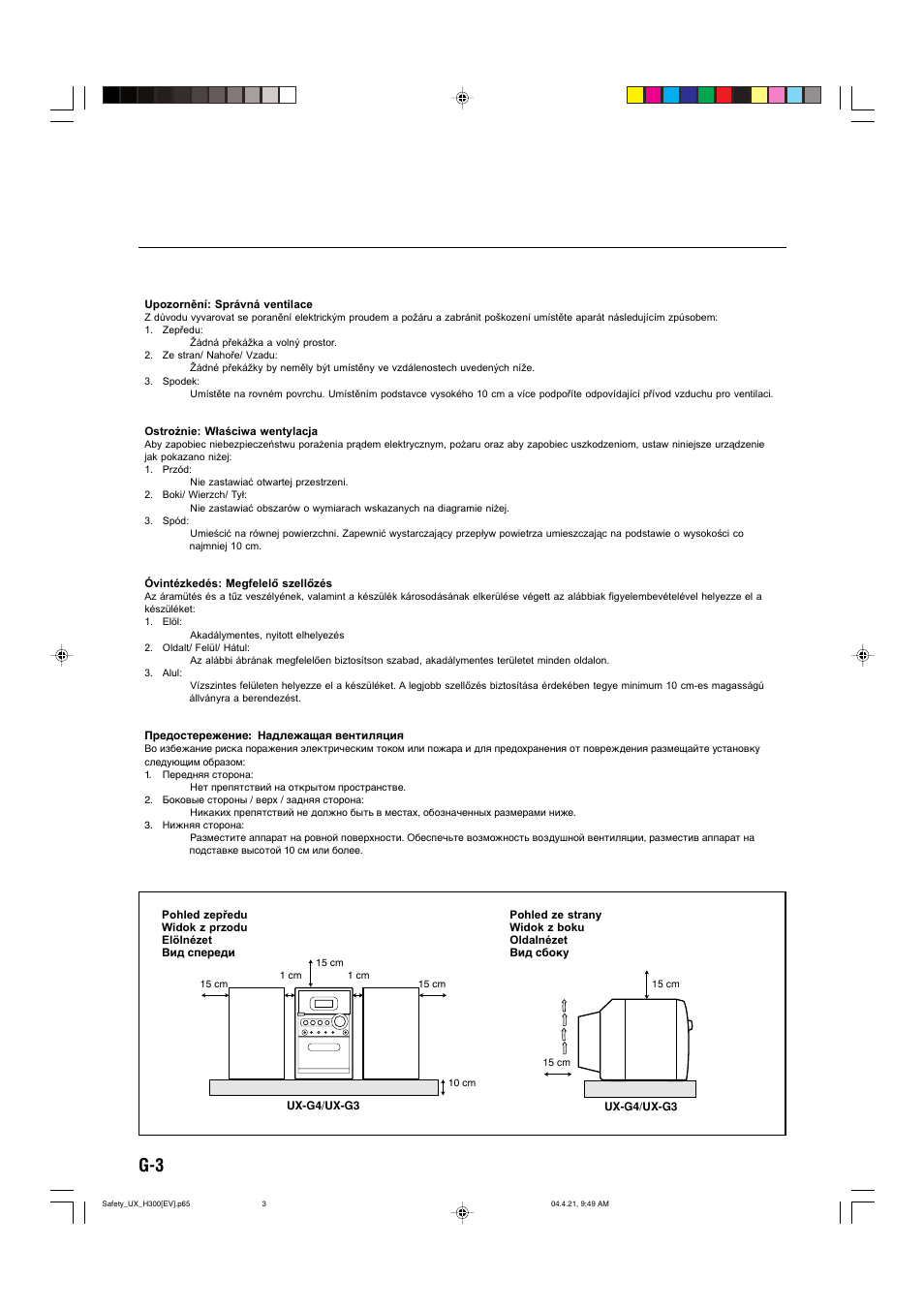 JVC UX-G3 User Manual | Page 4 / 111