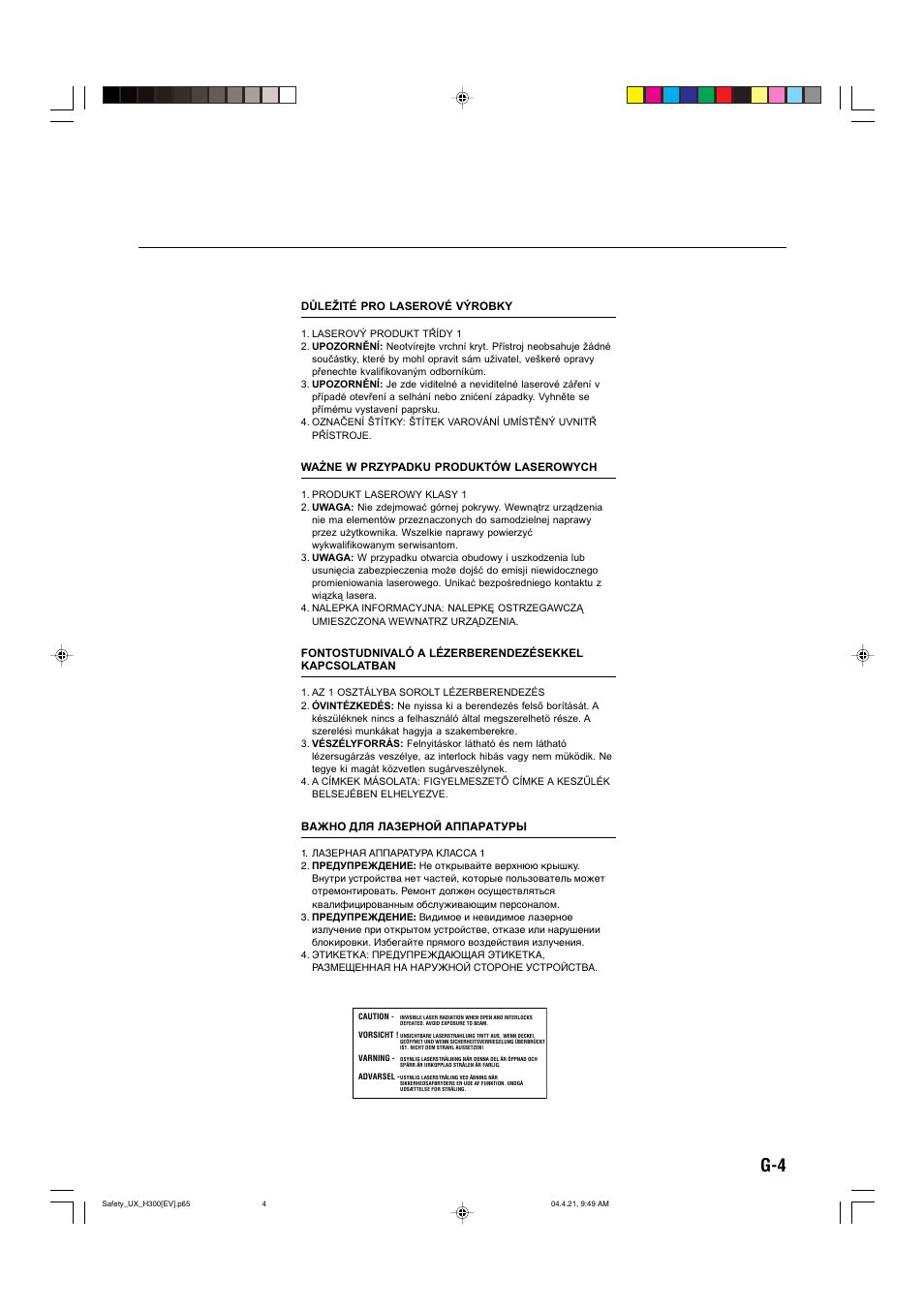 JVC UX-G3 User Manual | Page 5 / 111