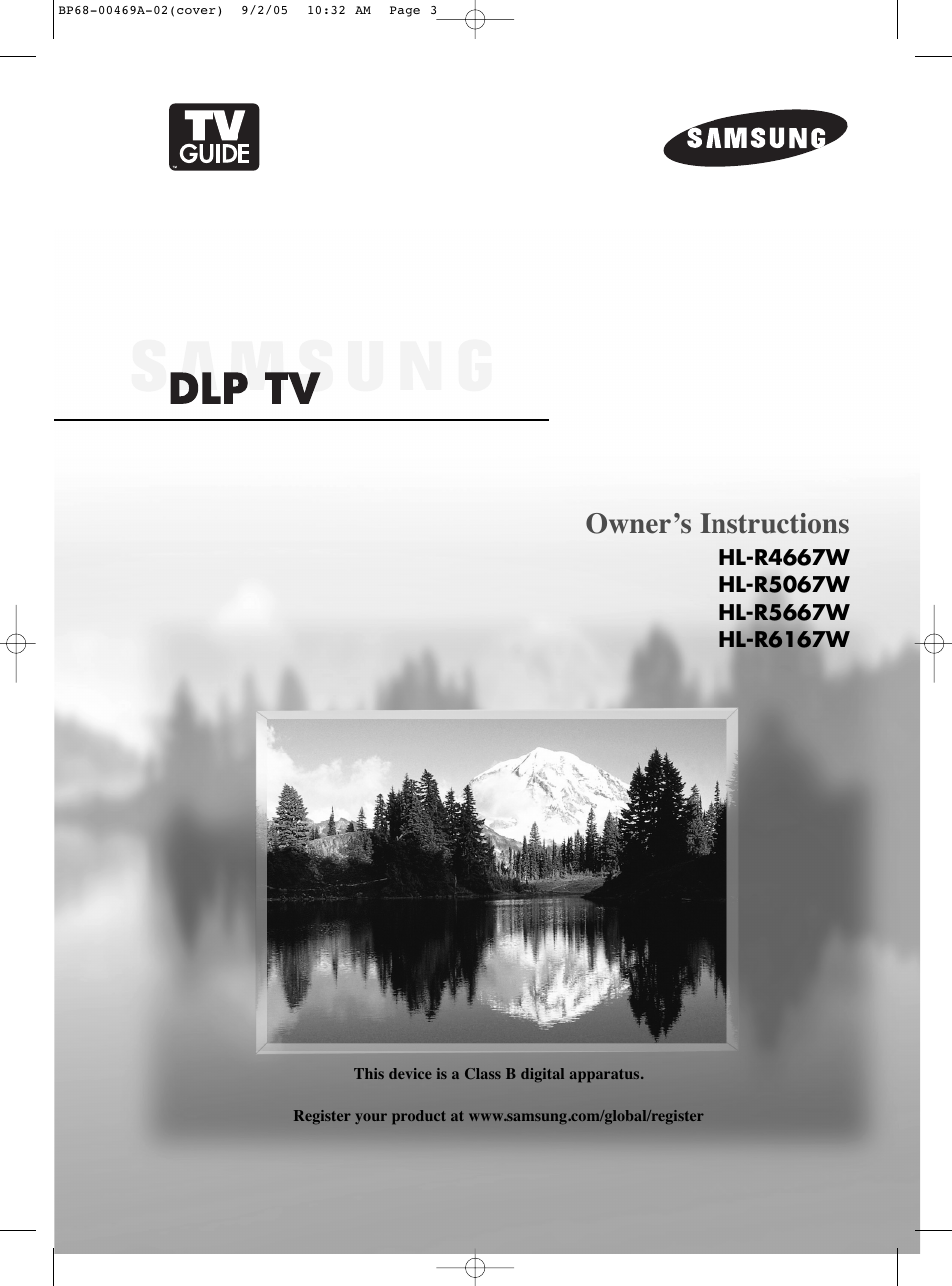 Samsung HL-R6167W User Manual | 136 pages