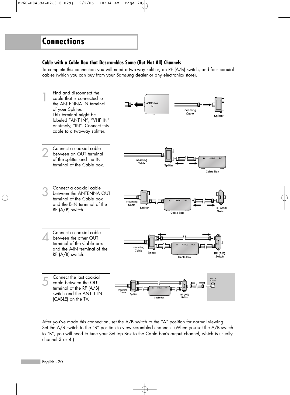 Connections | Samsung HL-R6167W User Manual | Page 20 / 136