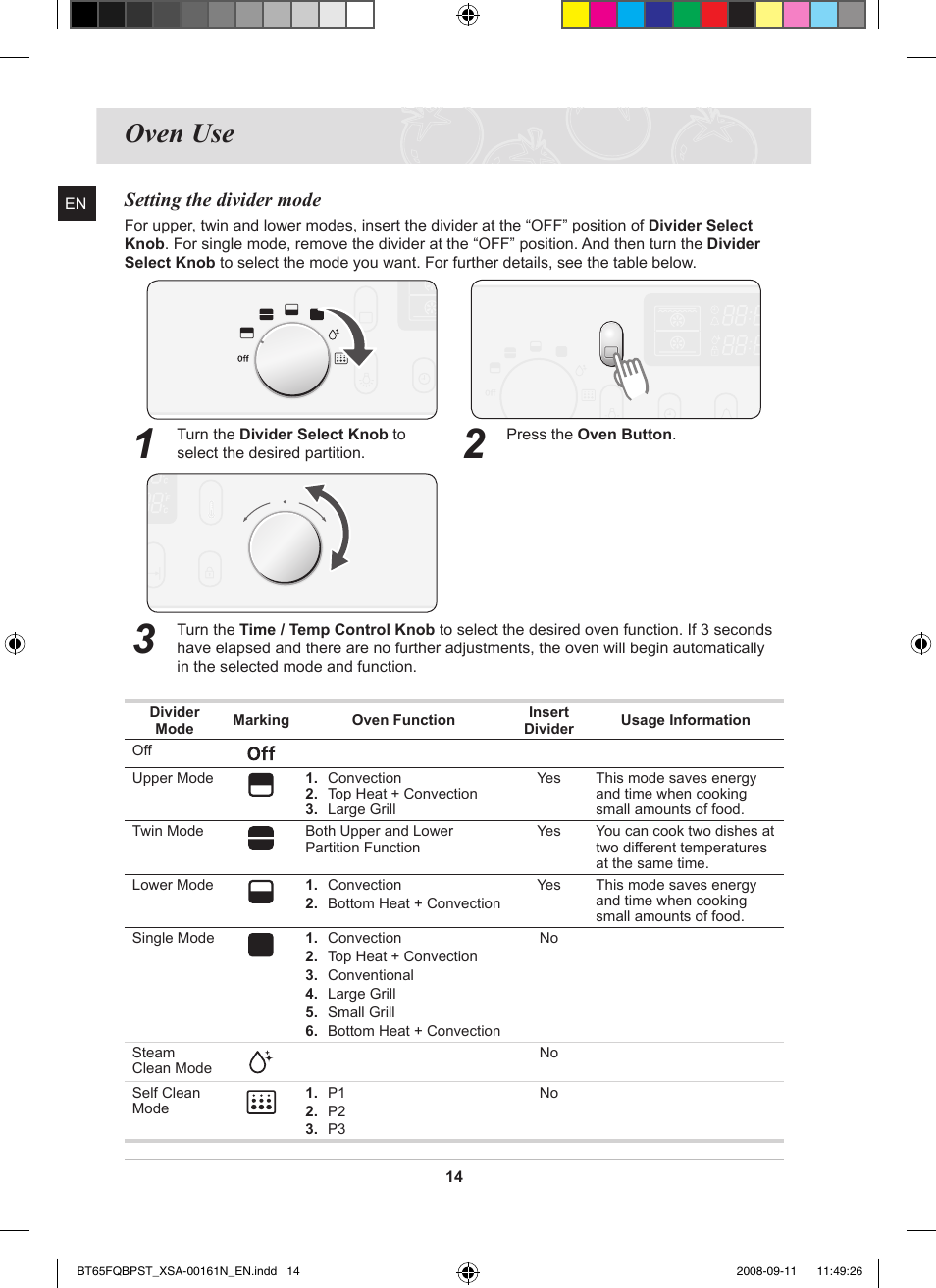 Oven use | Samsung BT65FQBPST User Manual | Page 16 / 50