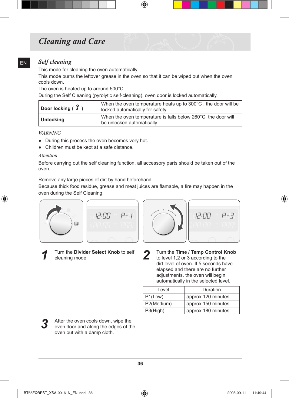 Cleaning and care | Samsung BT65FQBPST User Manual | Page 38 / 50