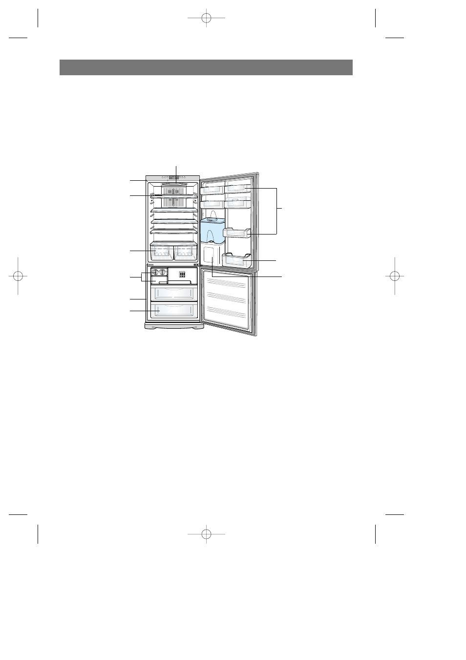 View of your fridge / freezer | Samsung Rl 39 User Manual | Page 18 / 19