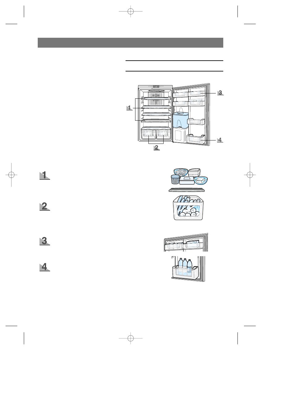 Storing food in the refrigerator or freezer, A. refrigerator | Samsung Rl 39 User Manual | Page 9 / 19