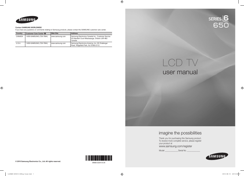 Samsung BN68-02541A-04 User Manual | 62 pages