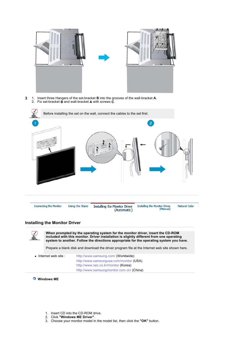 Installing the monitor driver(automatic) | Samsung 242MP User Manual | Page 26 / 65