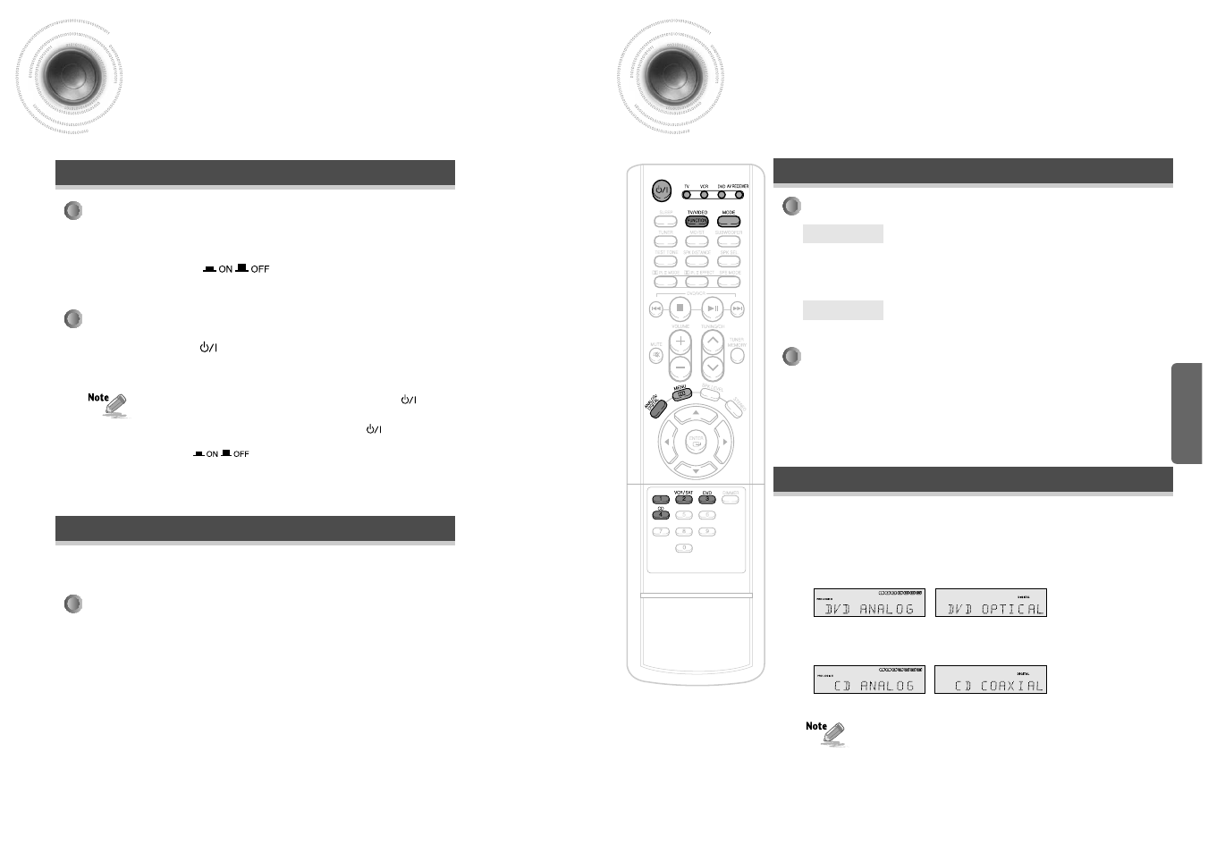 Operation, Before using the av receiver, Selecting external component input | Remote control, Main unit, Main unit remote control | Samsung HT-AS600 User Manual | Page 9 / 25