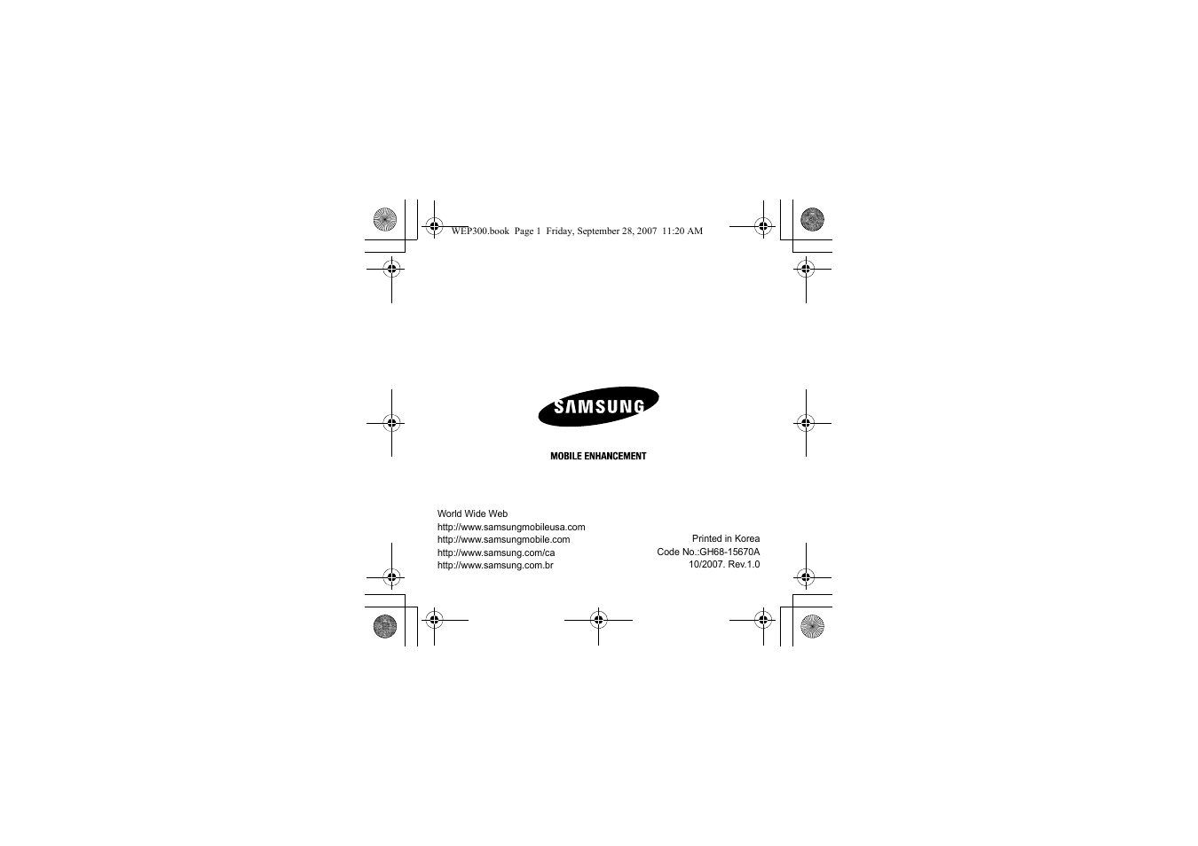 Samsung WEP 300 User Manual | 58 pages