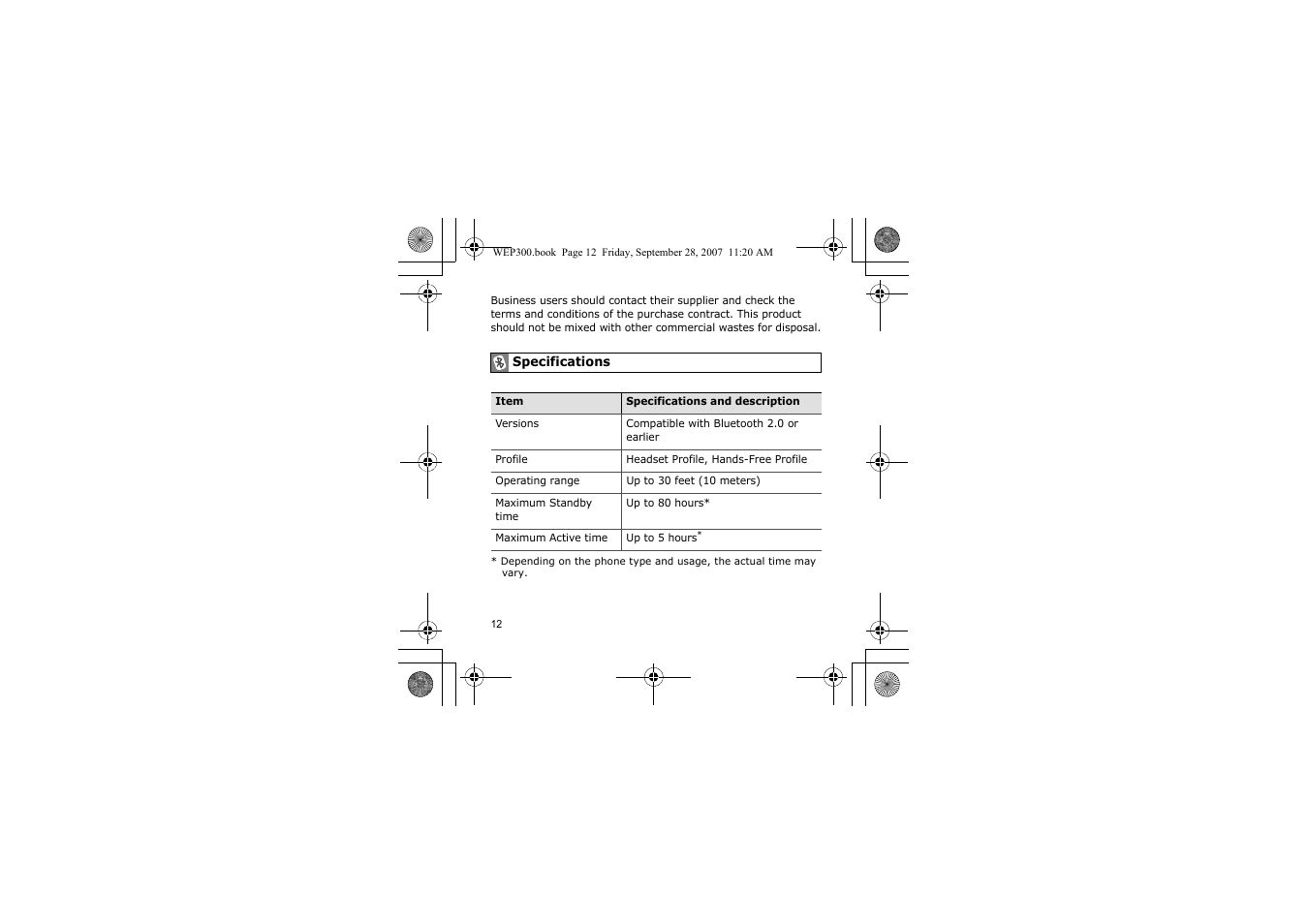 Samsung WEP 300 User Manual | Page 15 / 58