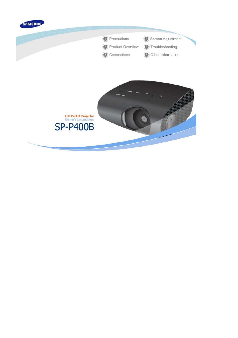 Samsung SP-P400B User Manual | 35 pages