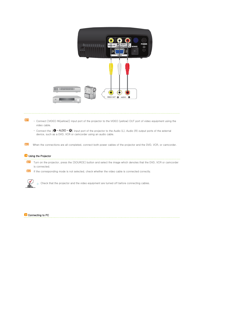 Samsung SP-P400B User Manual | Page 19 / 35