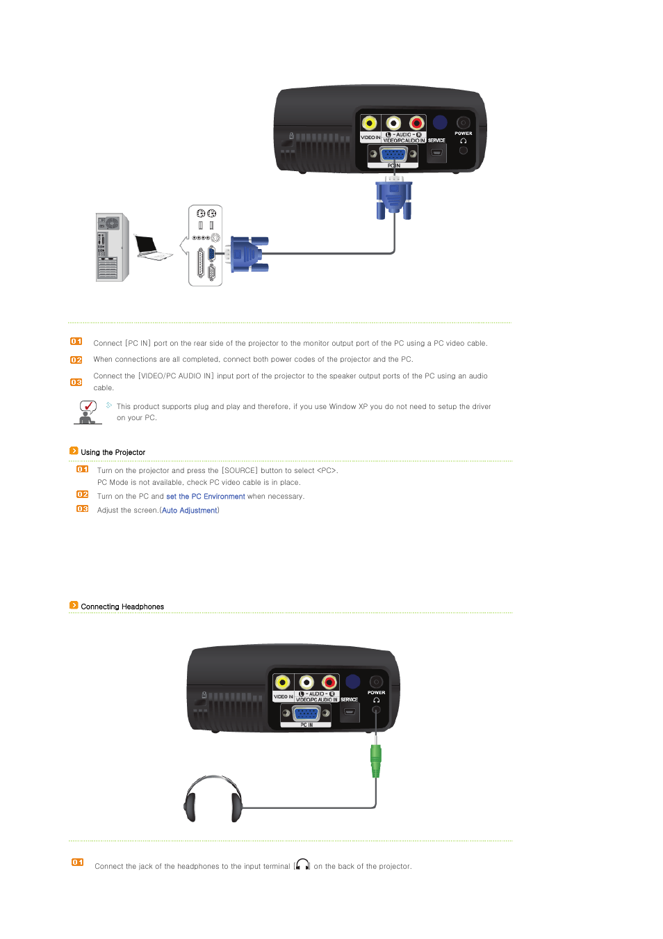 Samsung SP-P400B User Manual | Page 20 / 35