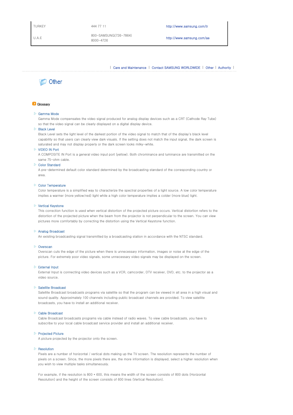 Other | Samsung SP-P400B User Manual | Page 33 / 35
