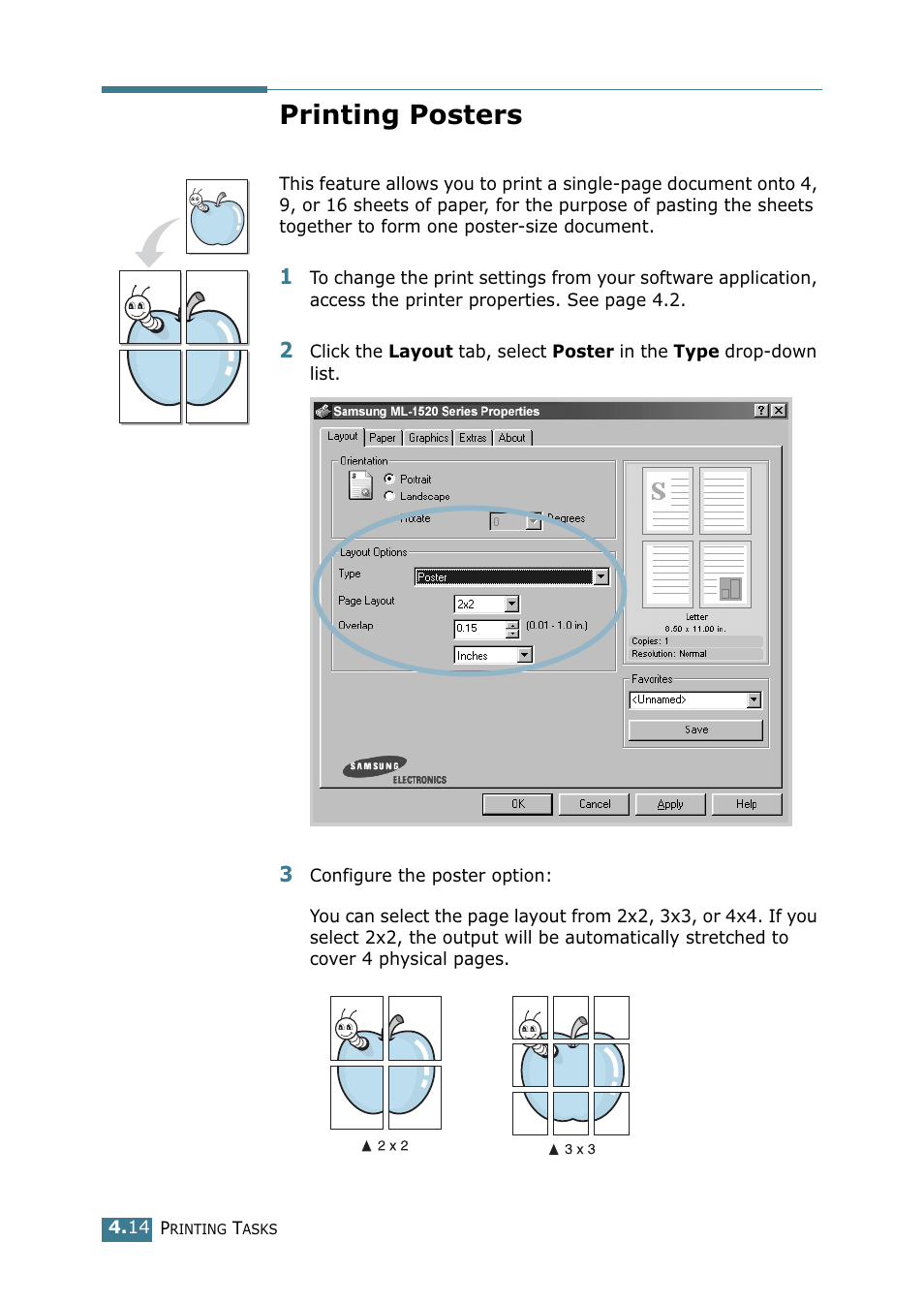 Printing posters | Samsung ML-1520 User Manual | Page 71 / 138