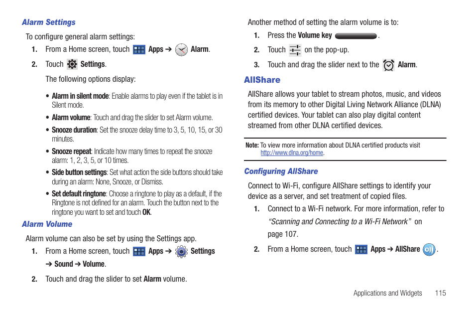 Allshare | Samsung GT-P6210 User Manual | Page 119 / 200