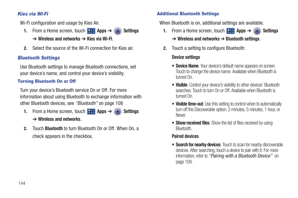 Samsung GT-P6210 User Manual | Page 148 / 200