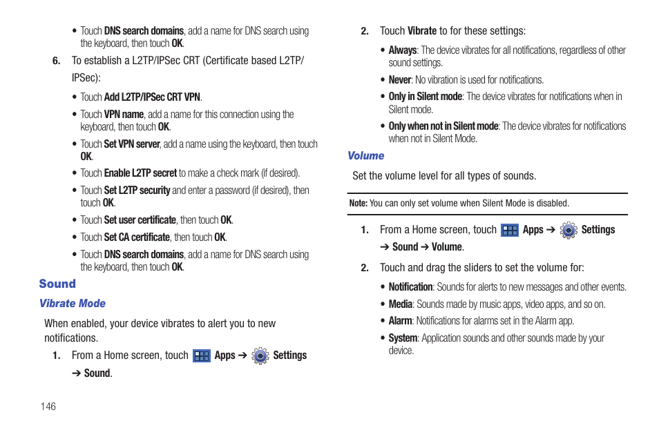 Sound | Samsung GT-P6210 User Manual | Page 150 / 200