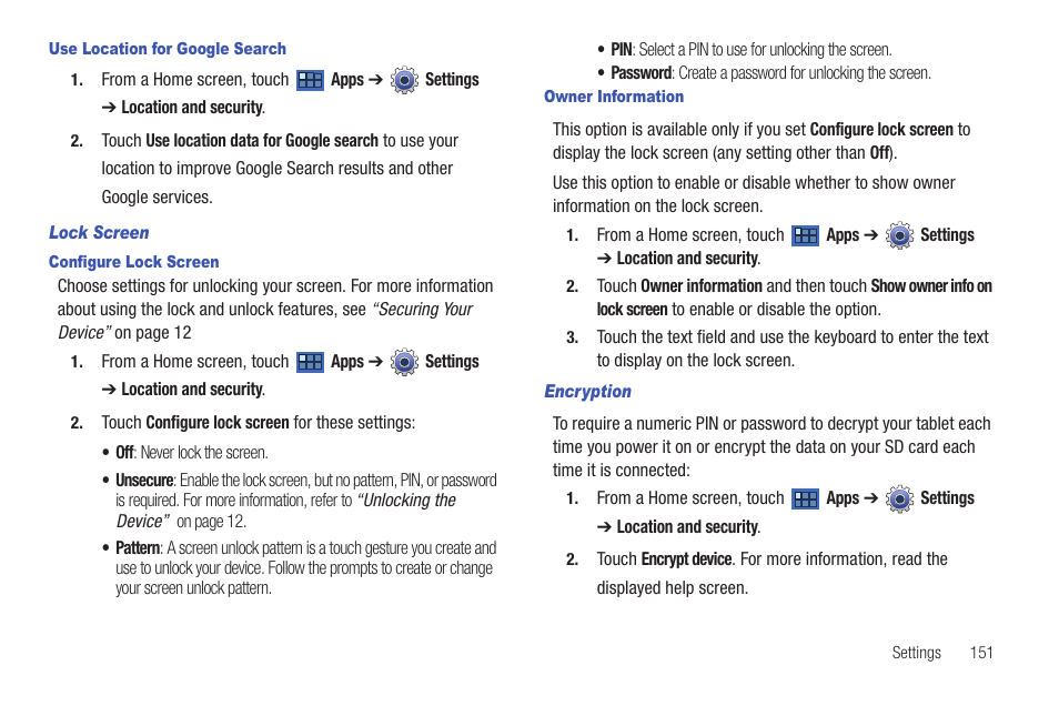 Samsung GT-P6210 User Manual | Page 155 / 200