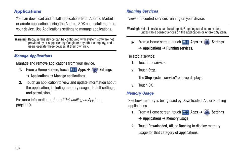 Applications | Samsung GT-P6210 User Manual | Page 158 / 200