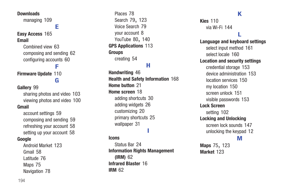 Samsung GT-P6210 User Manual | Page 198 / 200