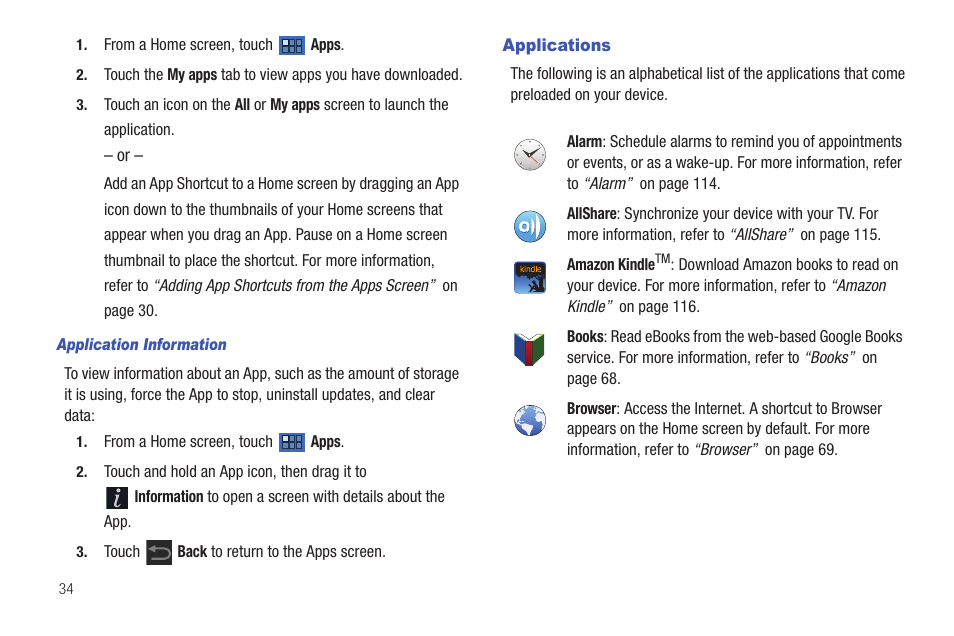 Applications | Samsung GT-P6210 User Manual | Page 38 / 200