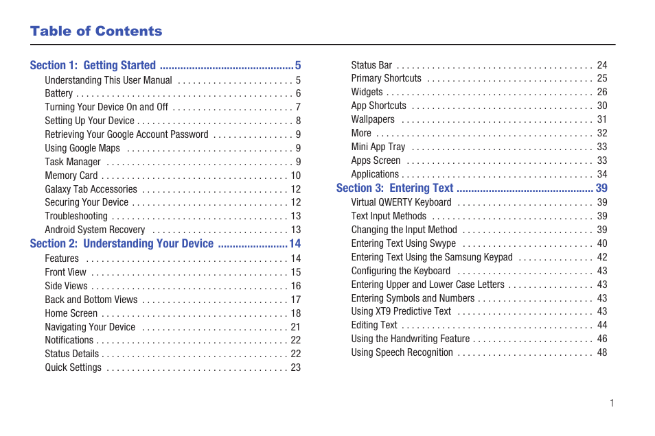 Samsung GT-P6210 User Manual | Page 5 / 200