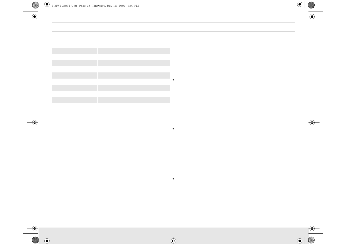 Appendix, Specifications | Samsung MW1080STA User Manual | Page 23 / 28