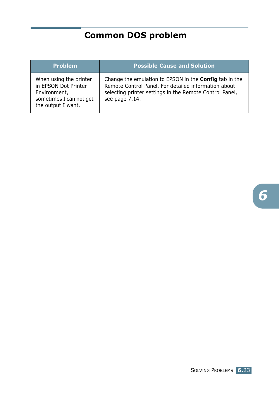 Common dos problem | Samsung ML-1750 Series User Manual | Page 118 / 148