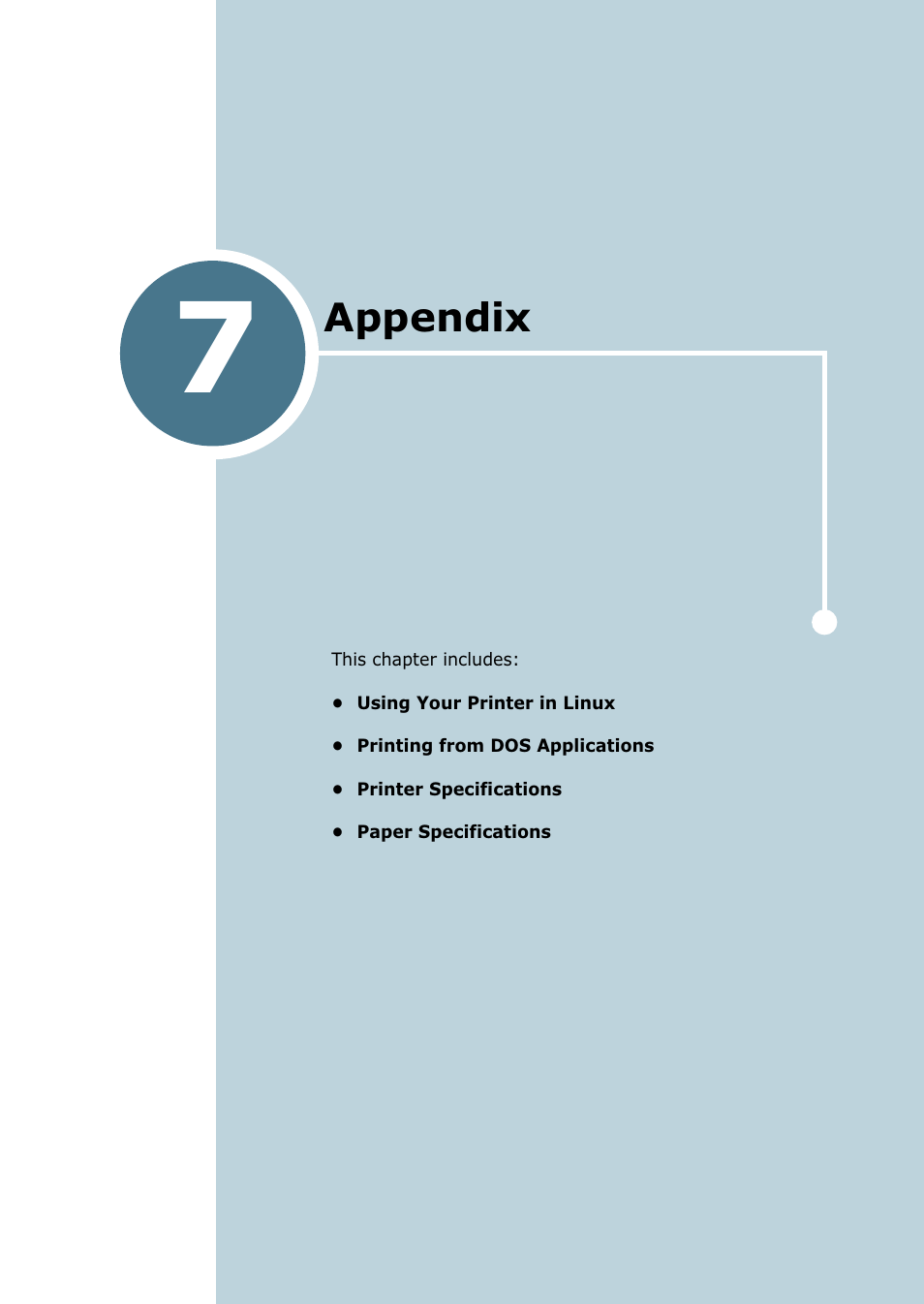 Appendix, Chapter 7, Ppendix | Samsung ML-1750 Series User Manual | Page 120 / 148