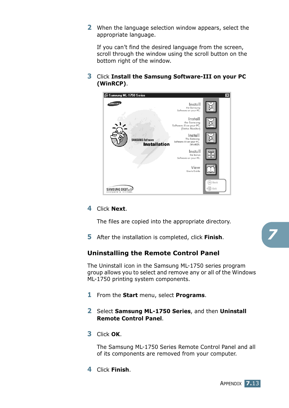 Samsung ML-1750 Series User Manual | Page 132 / 148