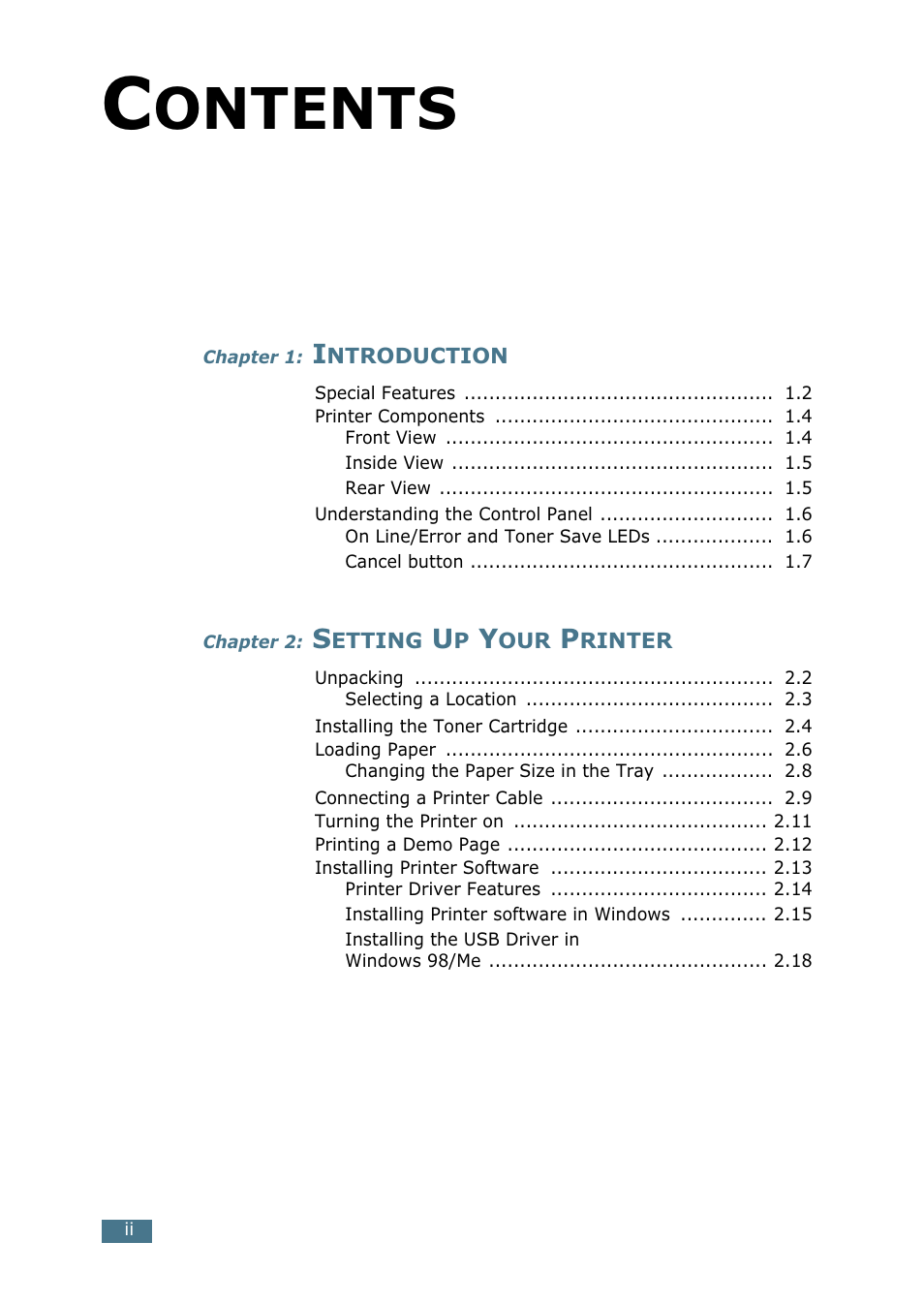 Samsung ML-1750 Series User Manual | Page 3 / 148