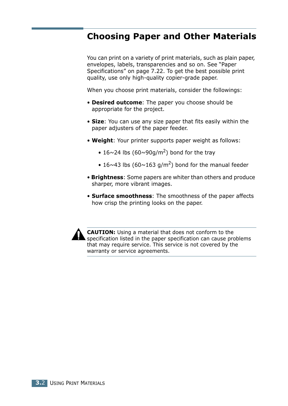 Choosing paper and other materials | Samsung ML-1750 Series User Manual | Page 41 / 148