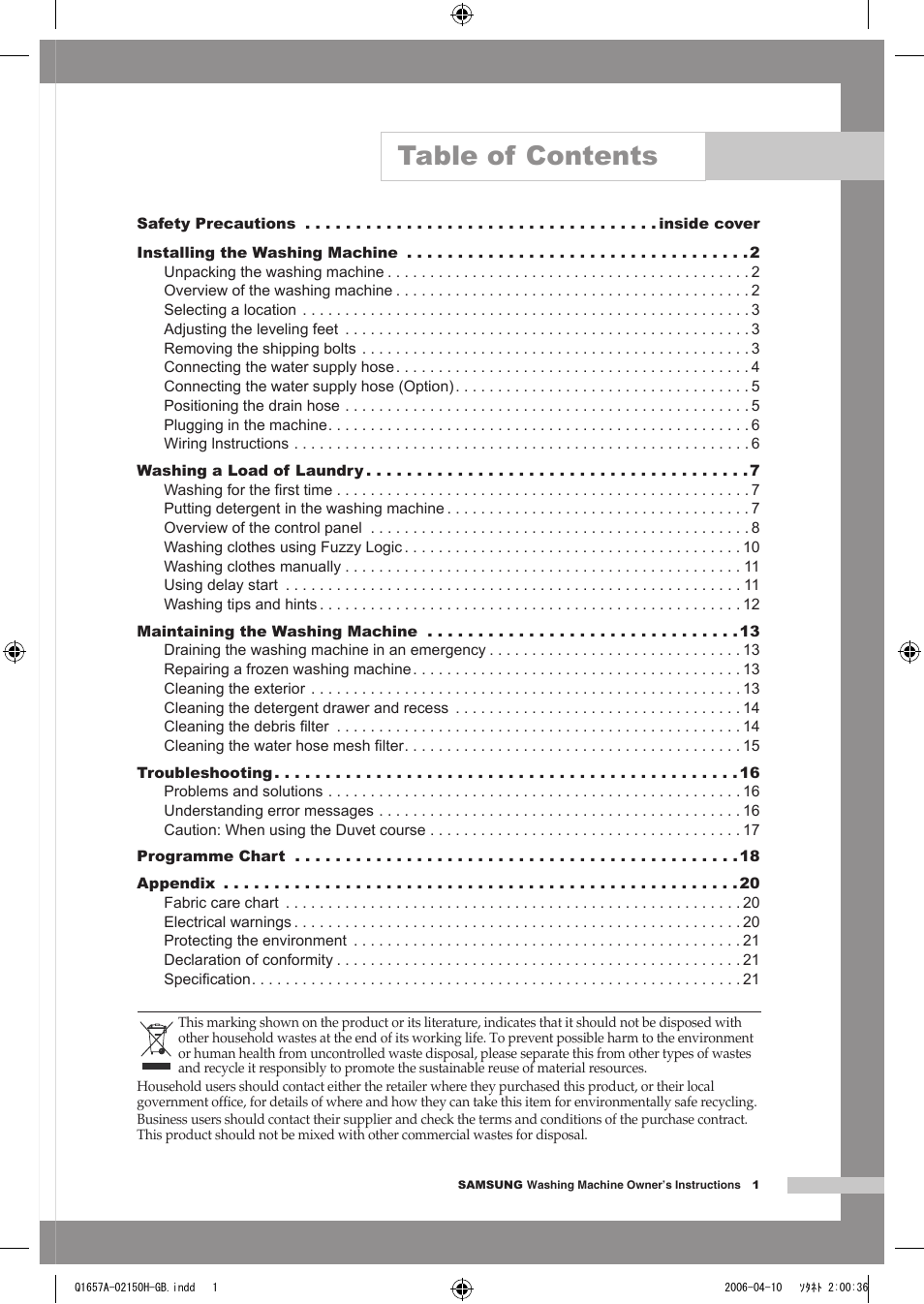 Samsung Q1657A(V/T/S) User Manual | Page 5 / 28