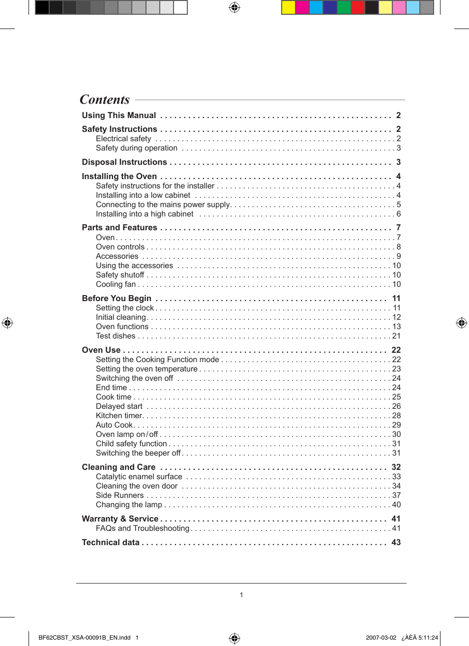 Samsung BF62CCBST User Manual | Page 3 / 46