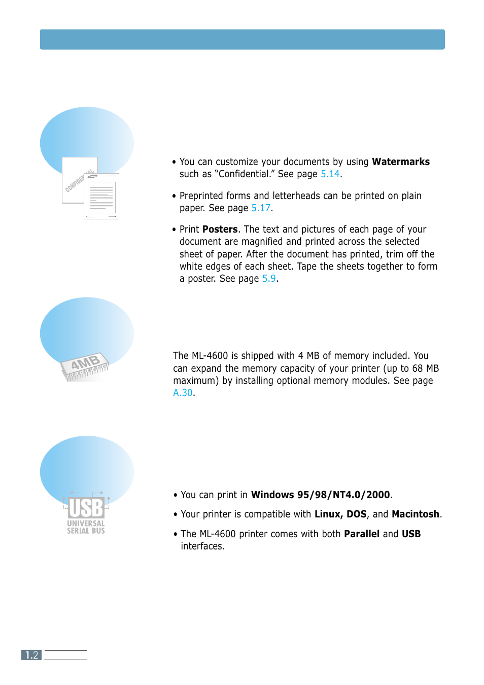 Special features, Create professional documents | Samsung ML-4600 User Manual | Page 10 / 134