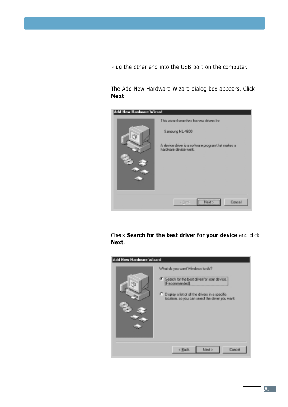 Using your printer with a usb cable 3 | Samsung ML-4600 User Manual | Page 108 / 134