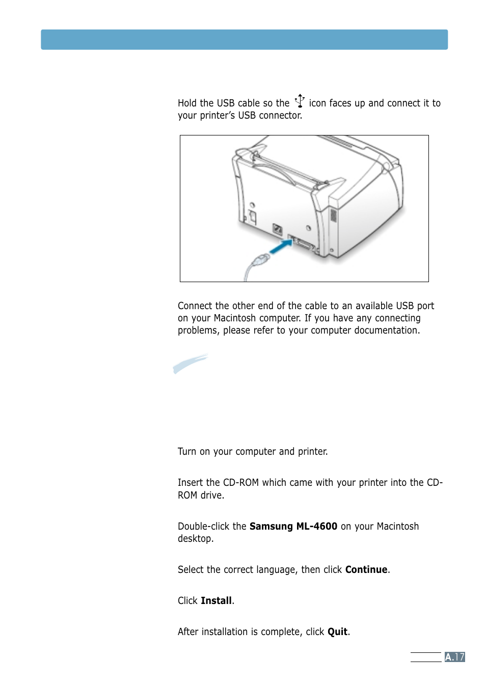Installing software | Samsung ML-4600 User Manual | Page 114 / 134