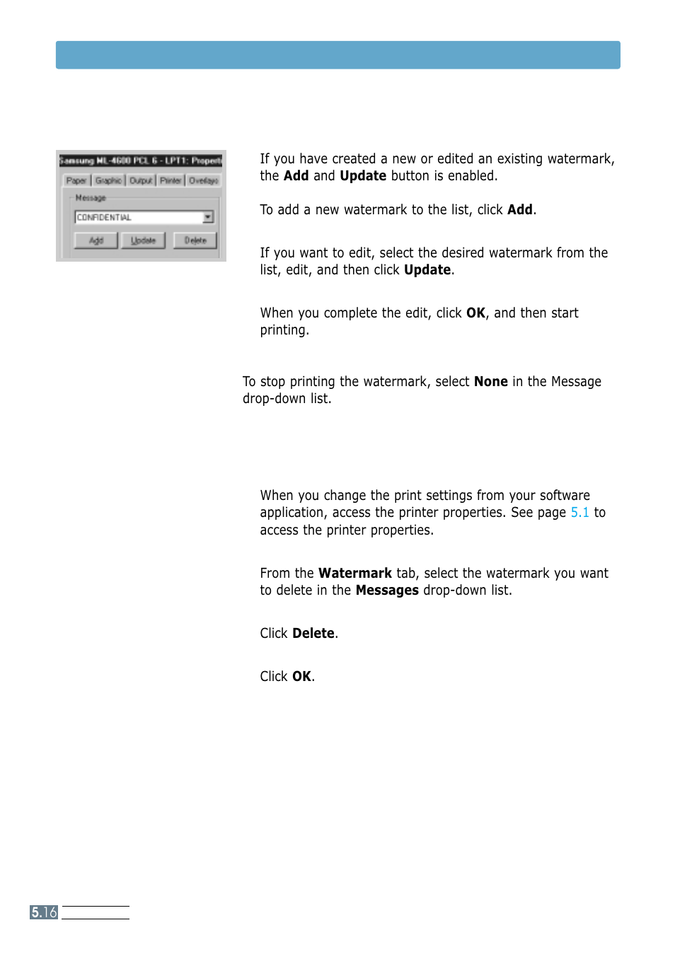 Printing watermarks | Samsung ML-4600 User Manual | Page 63 / 134