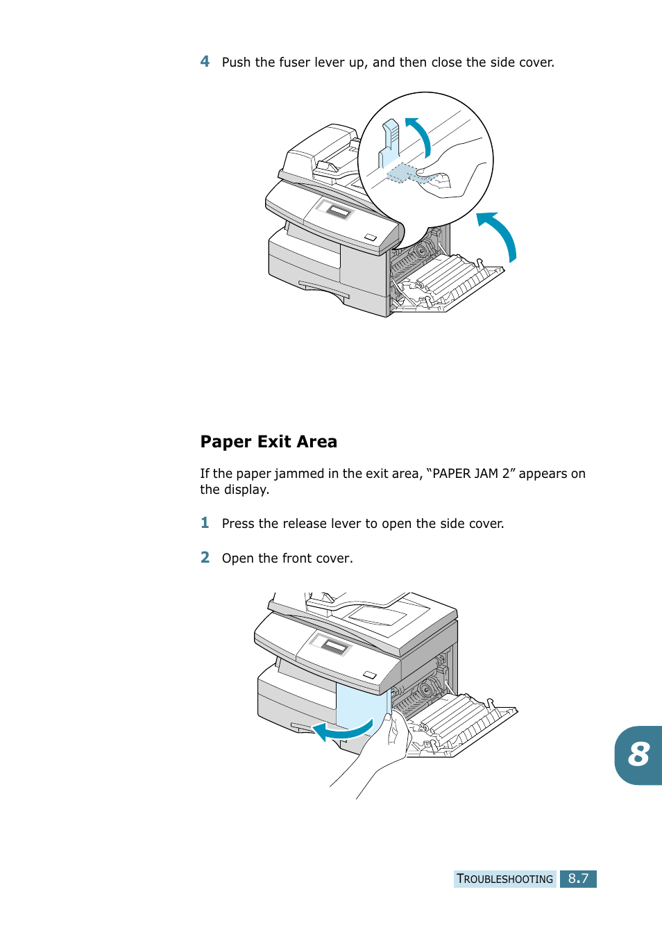Paper exit area | Samsung SCX-5115 User Manual | Page 110 / 144