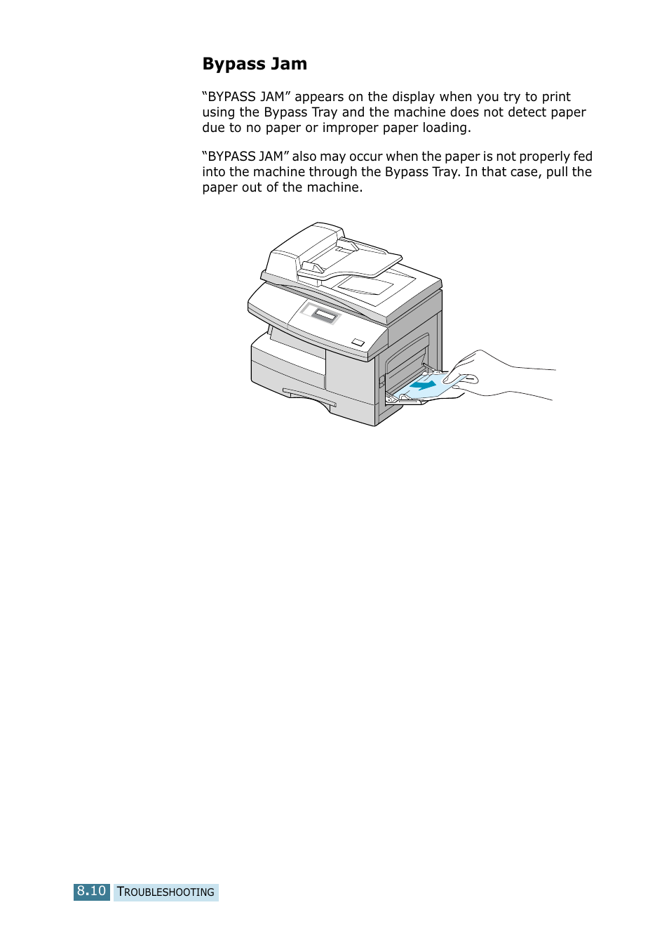 Bypass jam | Samsung SCX-5115 User Manual | Page 113 / 144