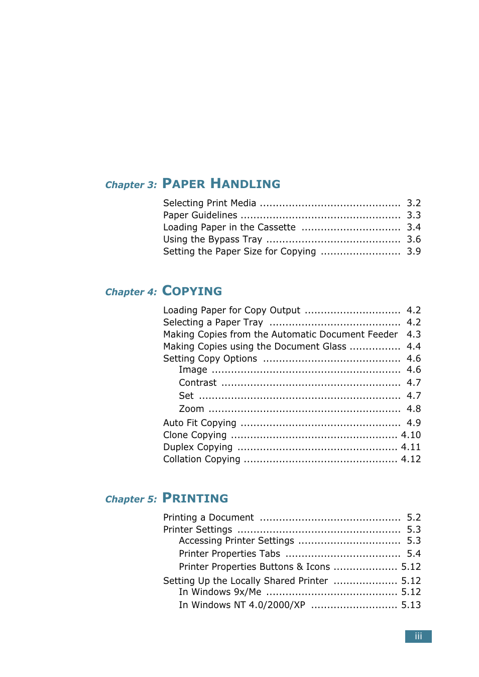 Samsung SCX-5115 User Manual | Page 4 / 144