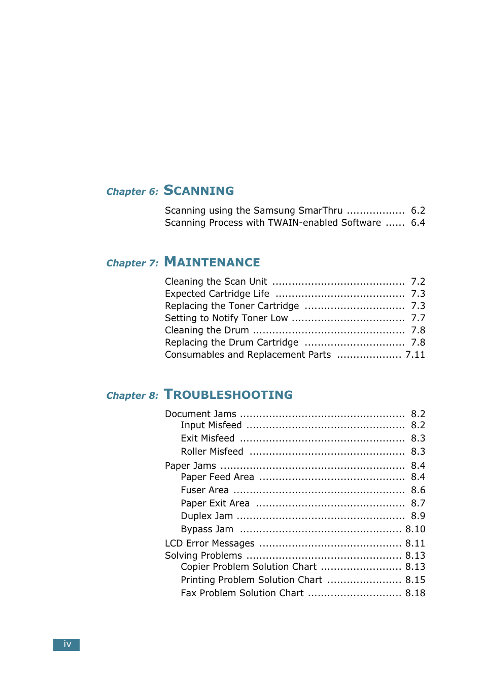 Samsung SCX-5115 User Manual | Page 5 / 144