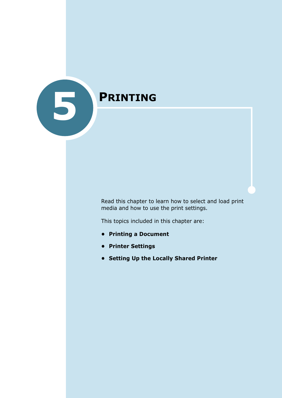 Printing, Chapter 5 | Samsung SCX-5115 User Manual | Page 74 / 144
