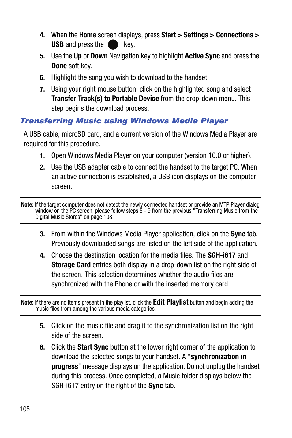 Samsung SMART DEVICE SGH-I617 User Manual | Page 108 / 162